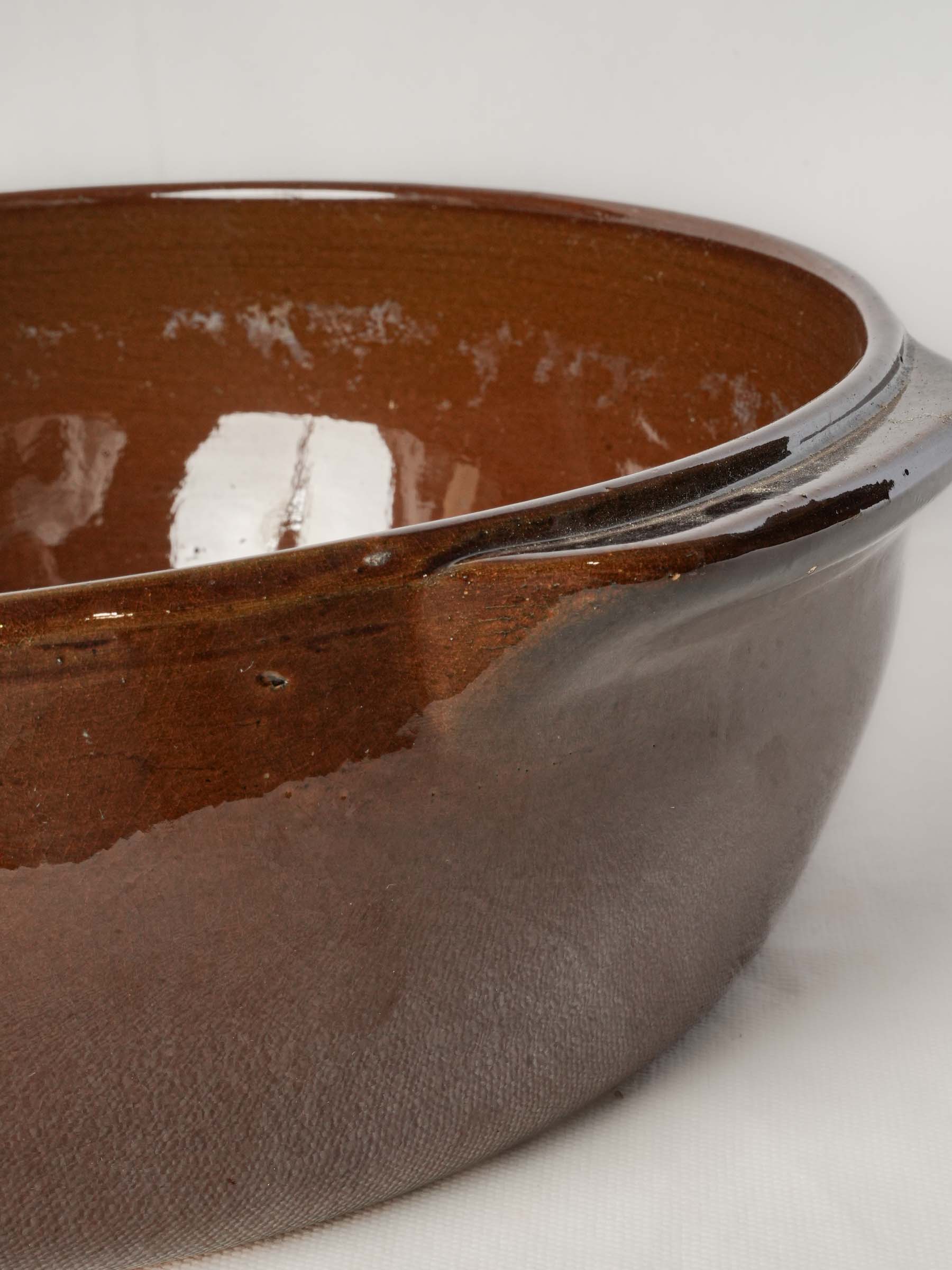 Large Vintage Digoin Stoneware Cooking Dish - 15"
