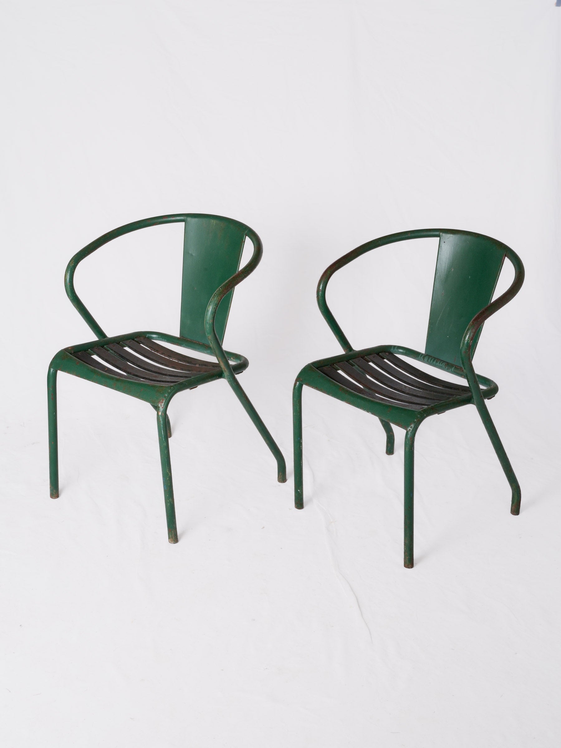 Set of Four Vintage Tolix FT5 Bistro Armchairs