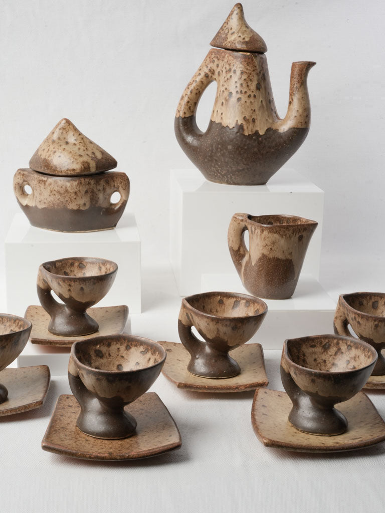 Avant-garde Vallauris ceramic tea set
