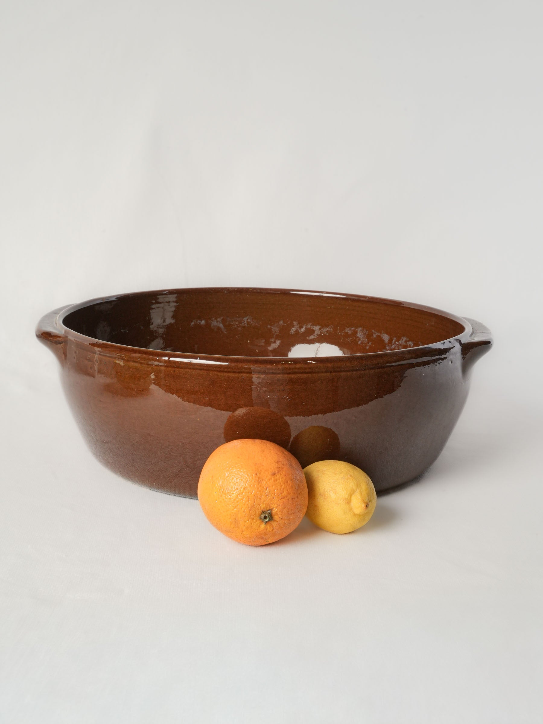 Large Vintage Digoin Stoneware Cooking Dish - 15"