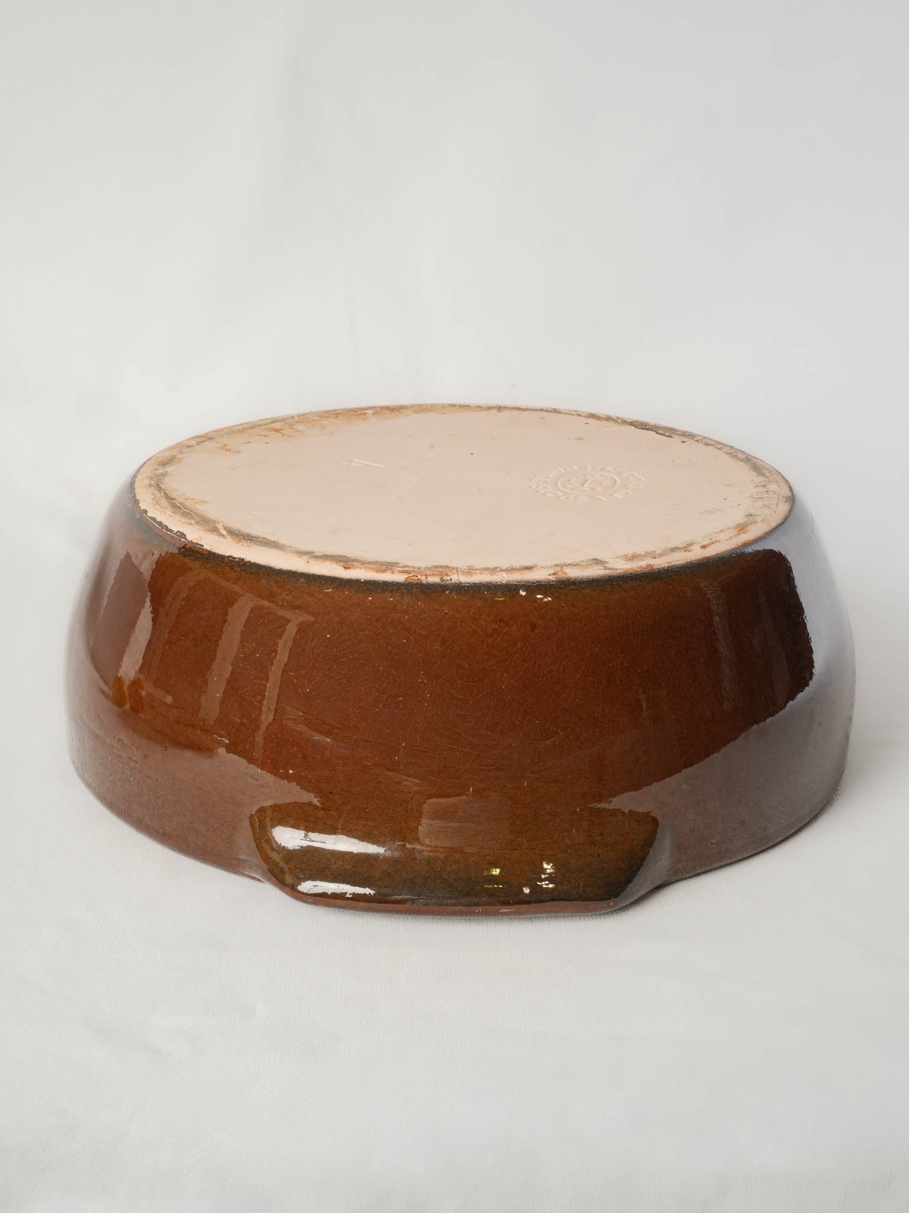 Large Vintage Digoin Stoneware Cooking Dish - 15"