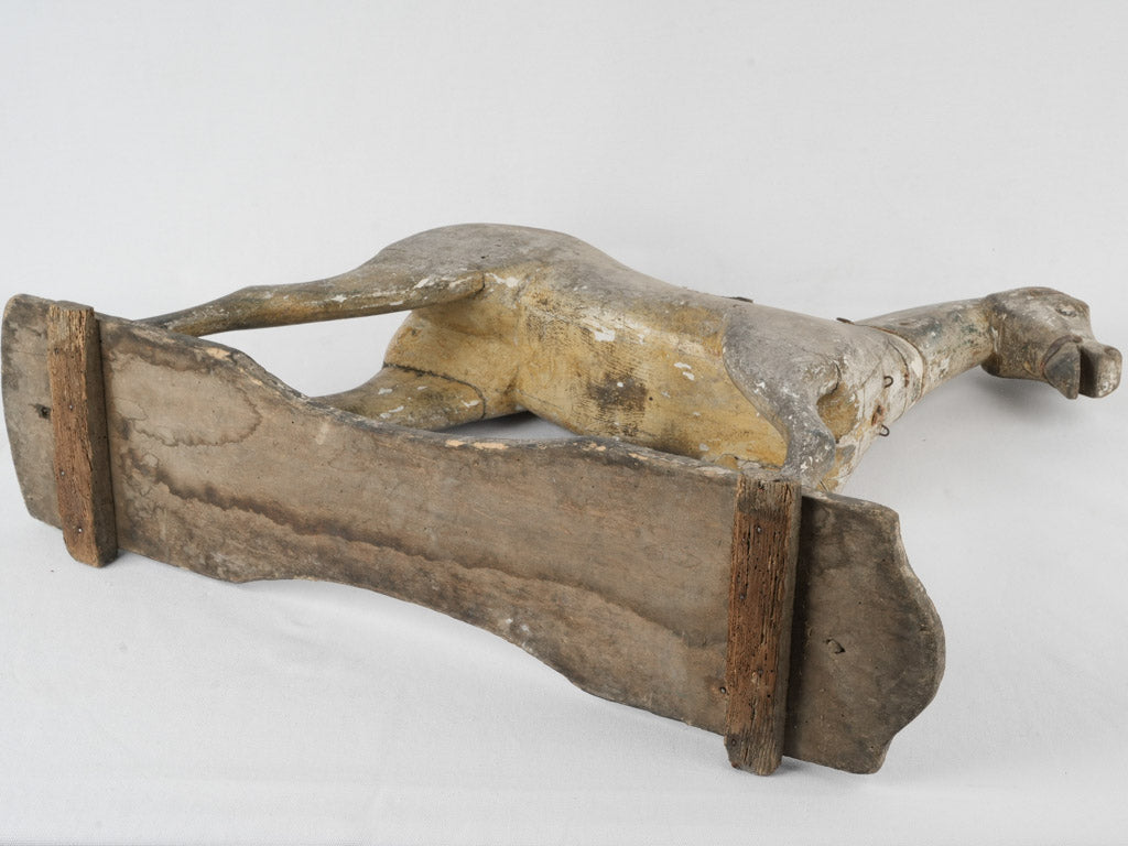 Well-loved, vintage, hand-crafted toy horse