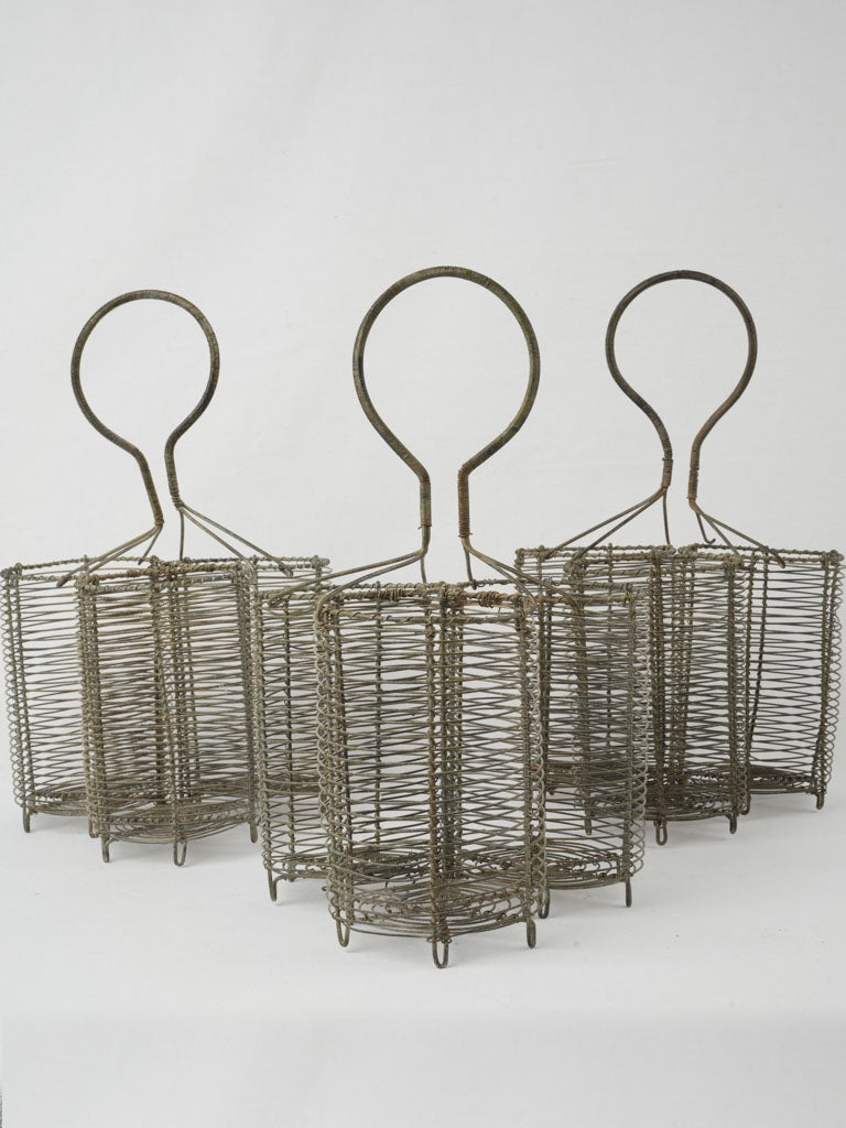 Vintage wire bottle carriers