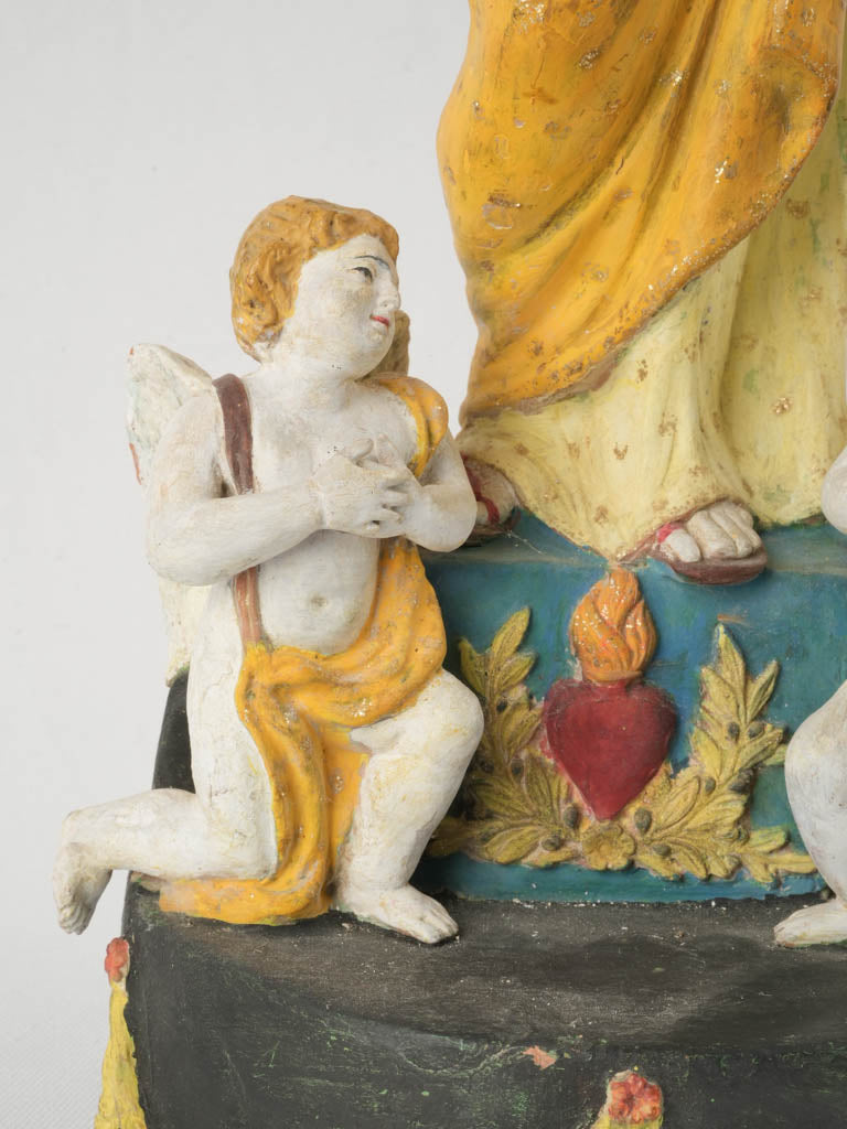 Decorative painted Virgin figurine