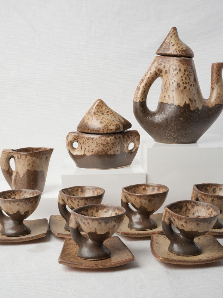 Retro Vallauris ceramic espresso collection