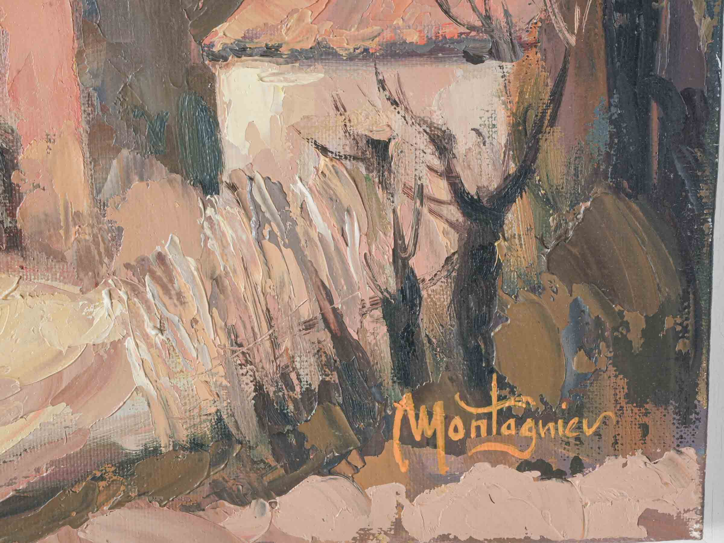 Large Oil on Canvas, Farmhouse in the Alpilles, Signed and Dated 1980 - 21¾" x 26½"