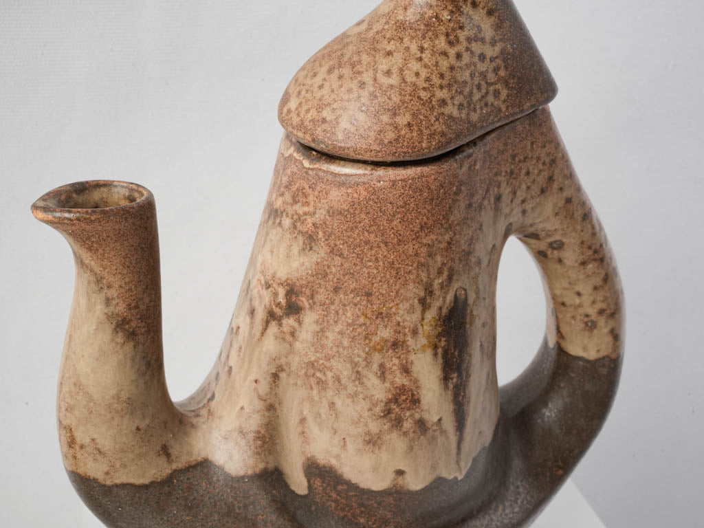 Artistic speckled ceramic espresso set