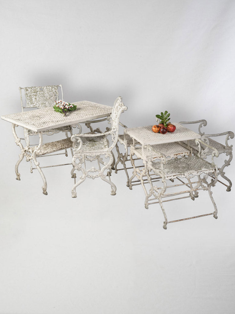 Antique Rococo-style aluminum ensemble