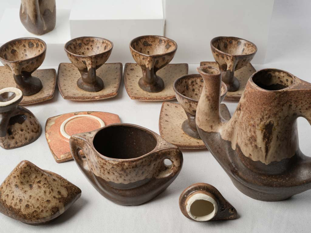 Stylish vintage ceramic cup set