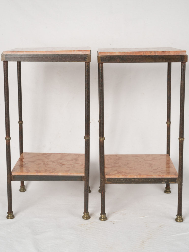 Antique breccia marble tables