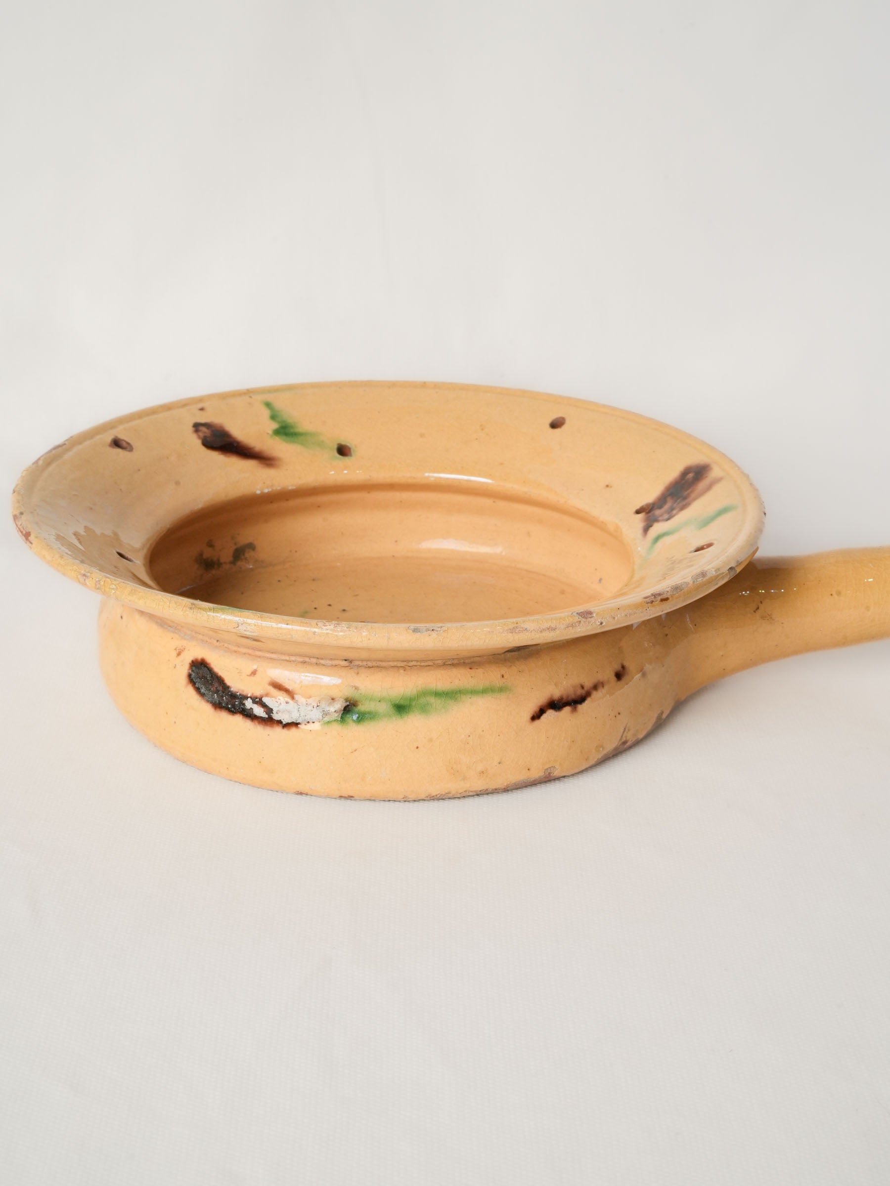 Early 20th Century Spanish Folk Pottery Handled Dish
