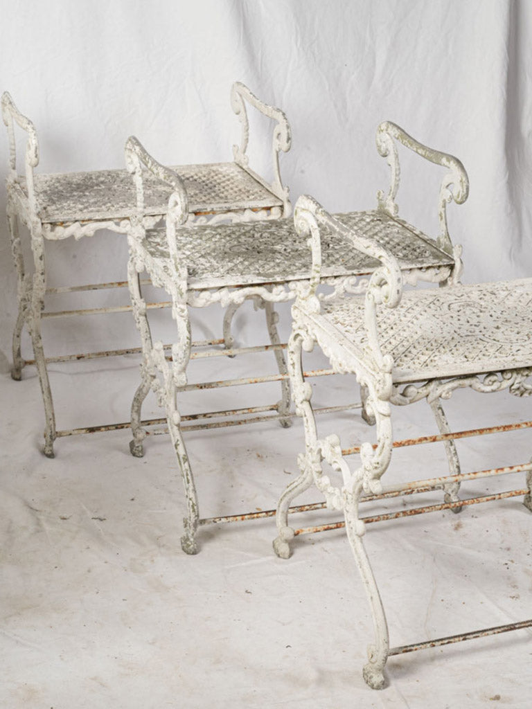 Decorative open latticework armchairs