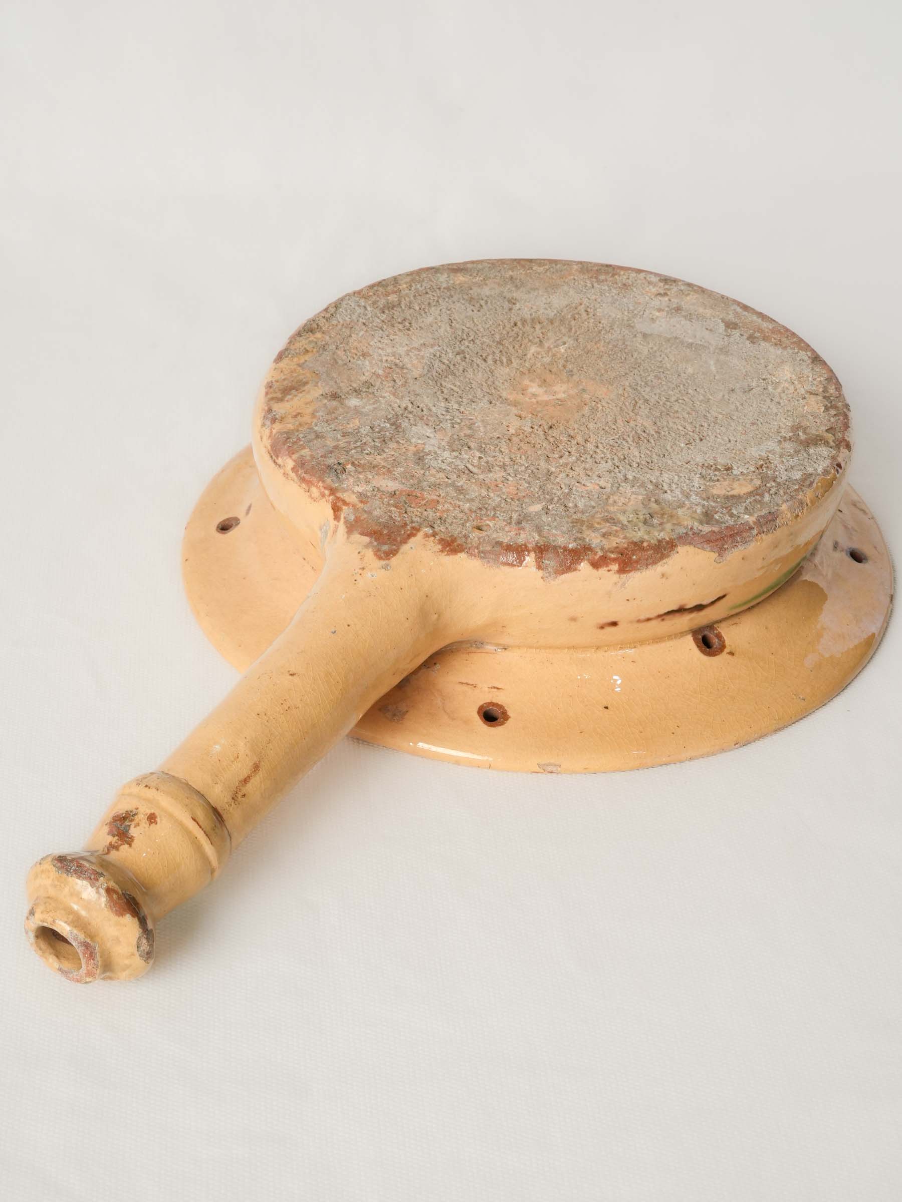 Early 20th Century Spanish Folk Pottery Handled Dish