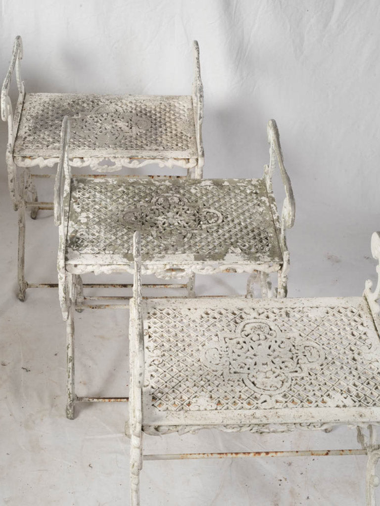 Nostalgic cast aluminum serving table