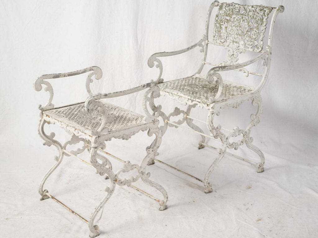 Fanciful pierced pattern benches