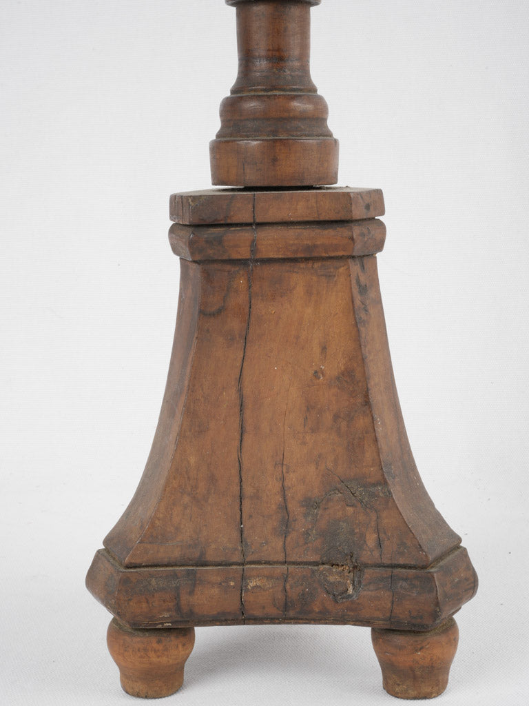 Stately Baroque walnut candlestick