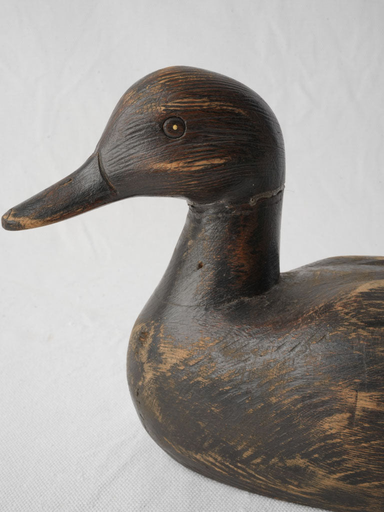 Mid-century rustic wood duck