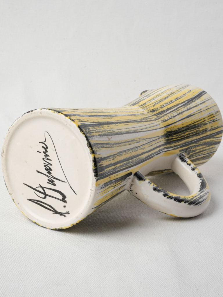 Striking hand-drawn textured pitcher