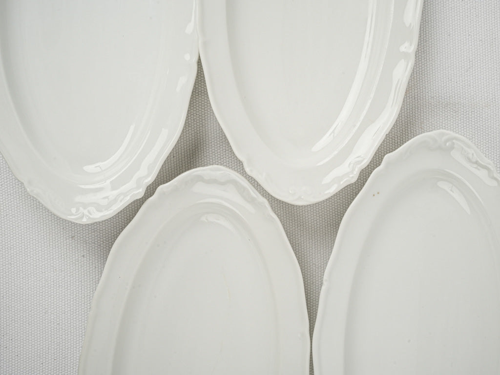Rustic, weathered, Oval Limoges serving pieces