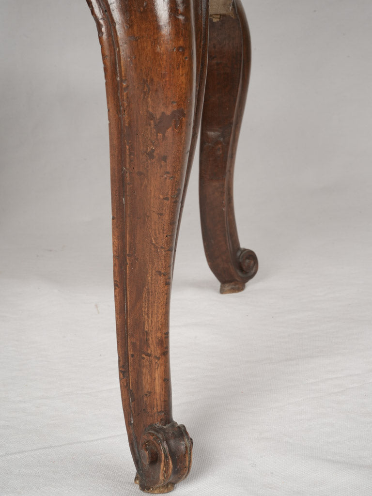 Timeless walnut French-style armchair