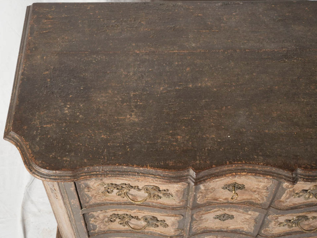 Carved cartouche vintage commode
