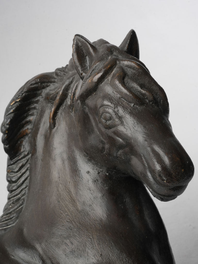 Serene black equine ornament