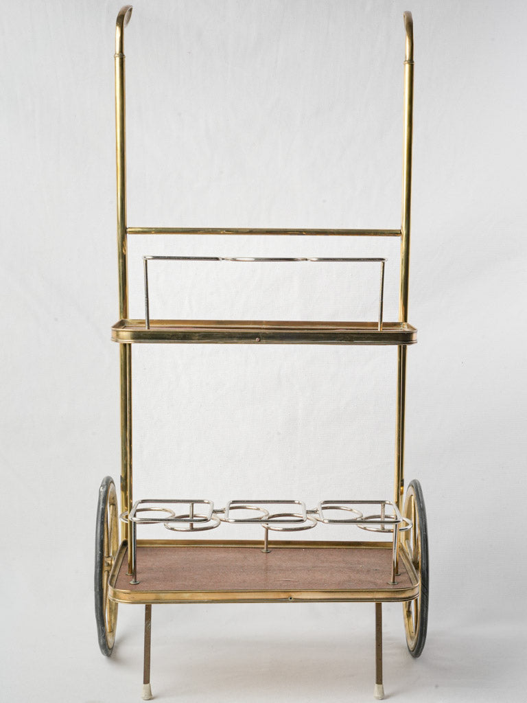 Elegant golf-club handled bar cart