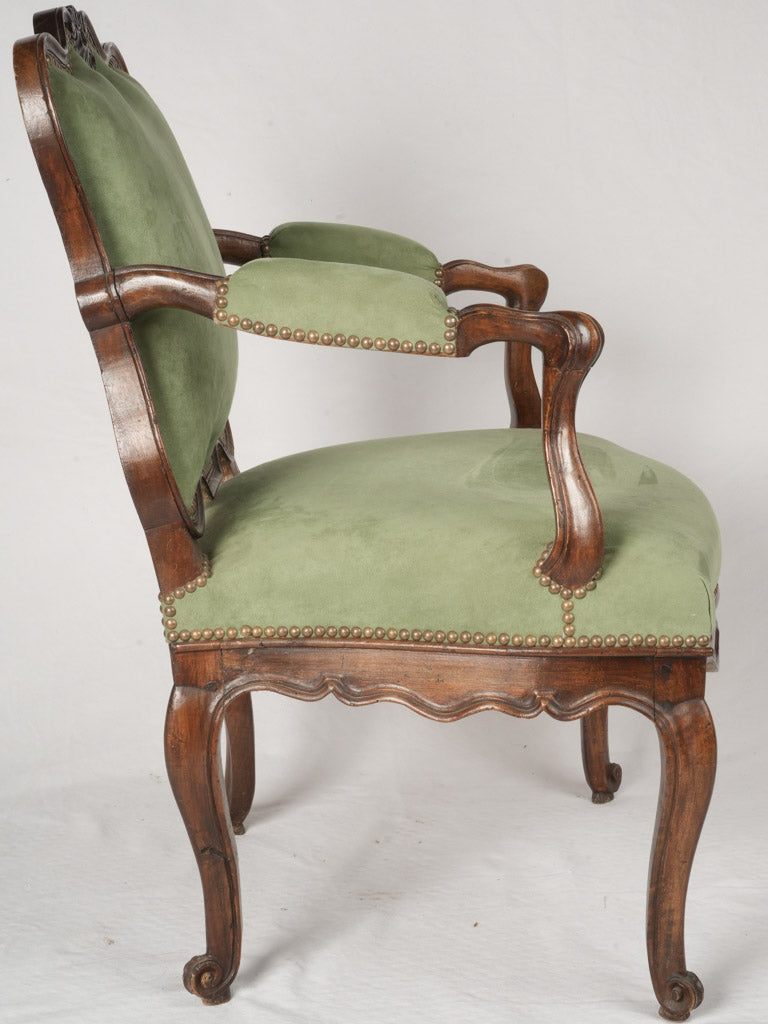 Sophisticated walnut artisan armchair