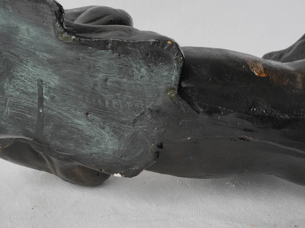 Detailed patinated plaster horse