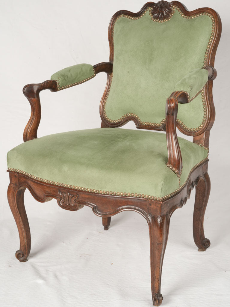 Antique walnut 19th-century armchair