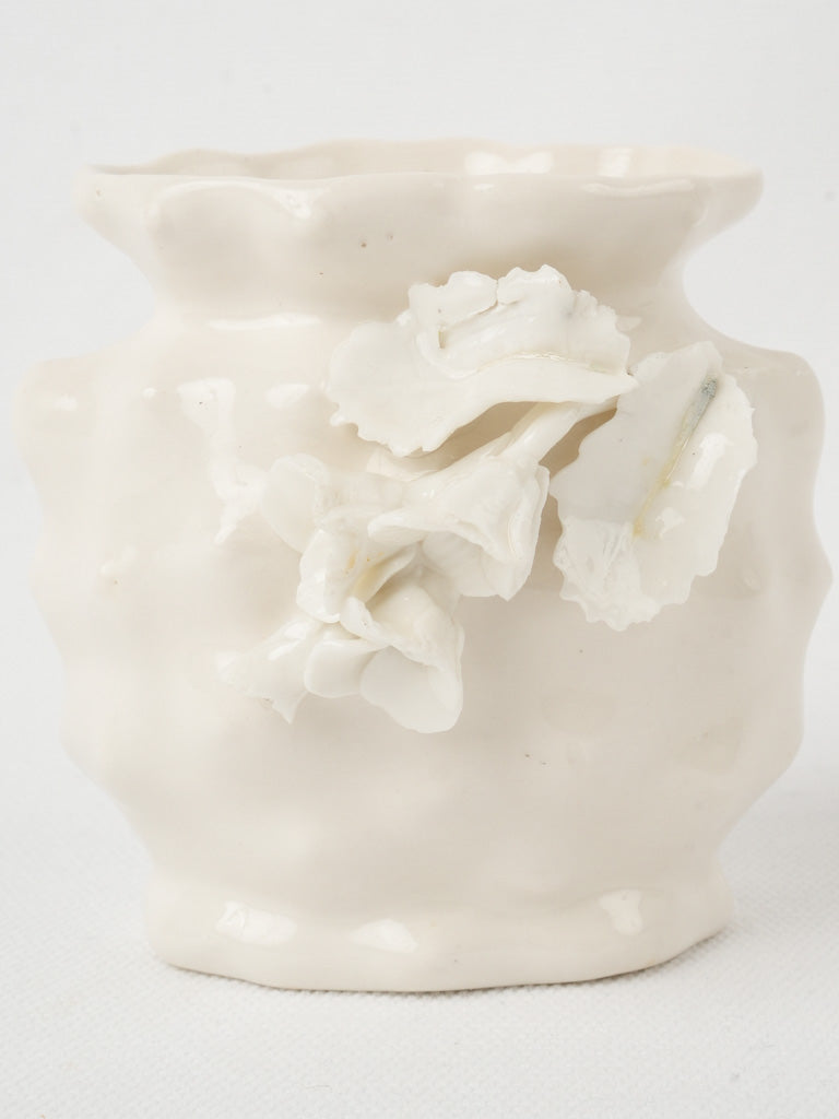 Vintage sculptural foliage pottery vase