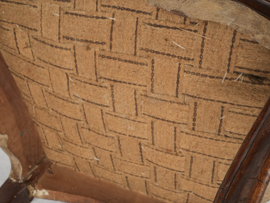 Well-crafted walnut traditional armchair