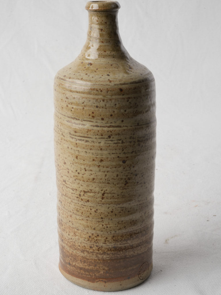 Hand-thrown glazed pottery vase