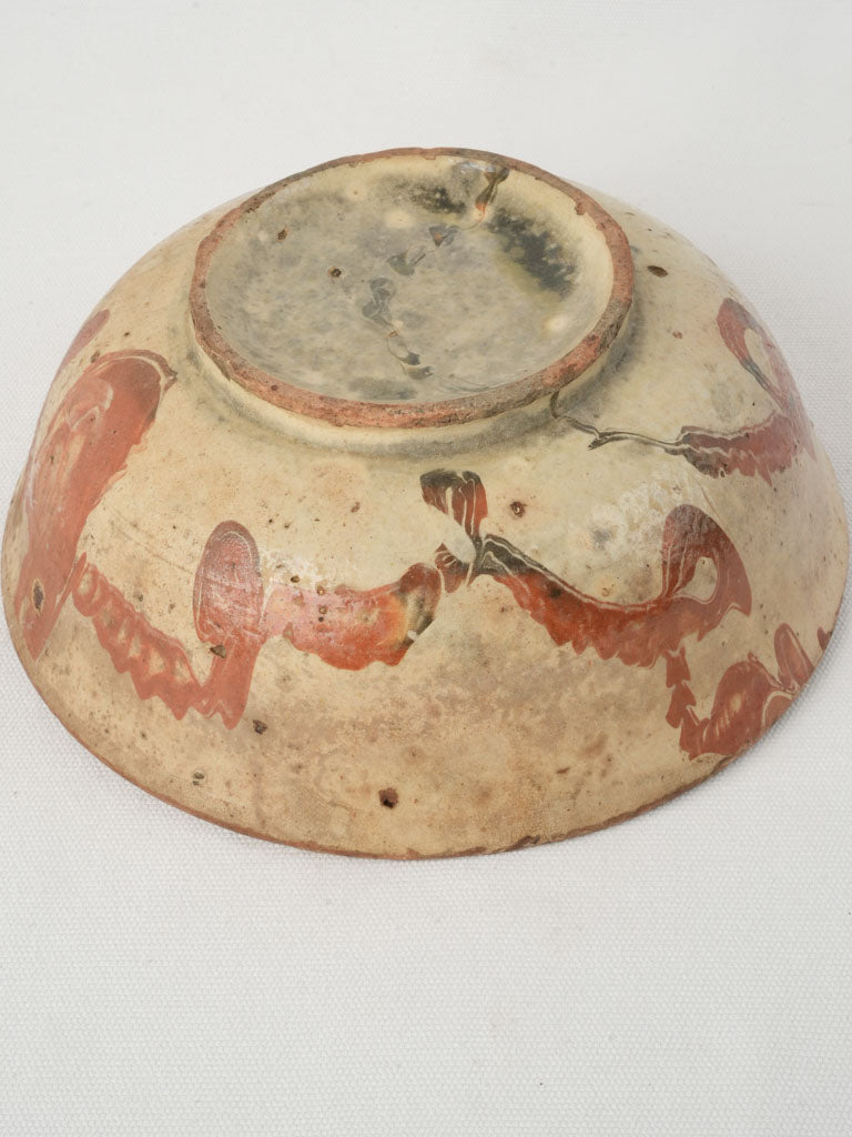 Distinctive ochre glazed ceramic