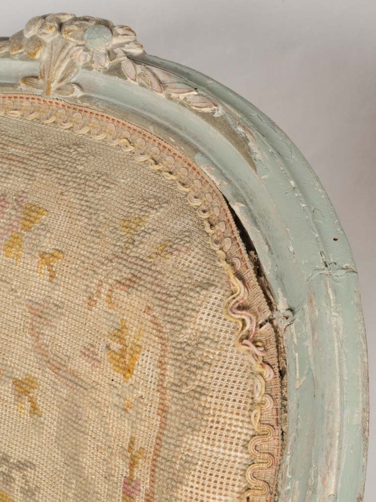 Soft floral motif period chairs
