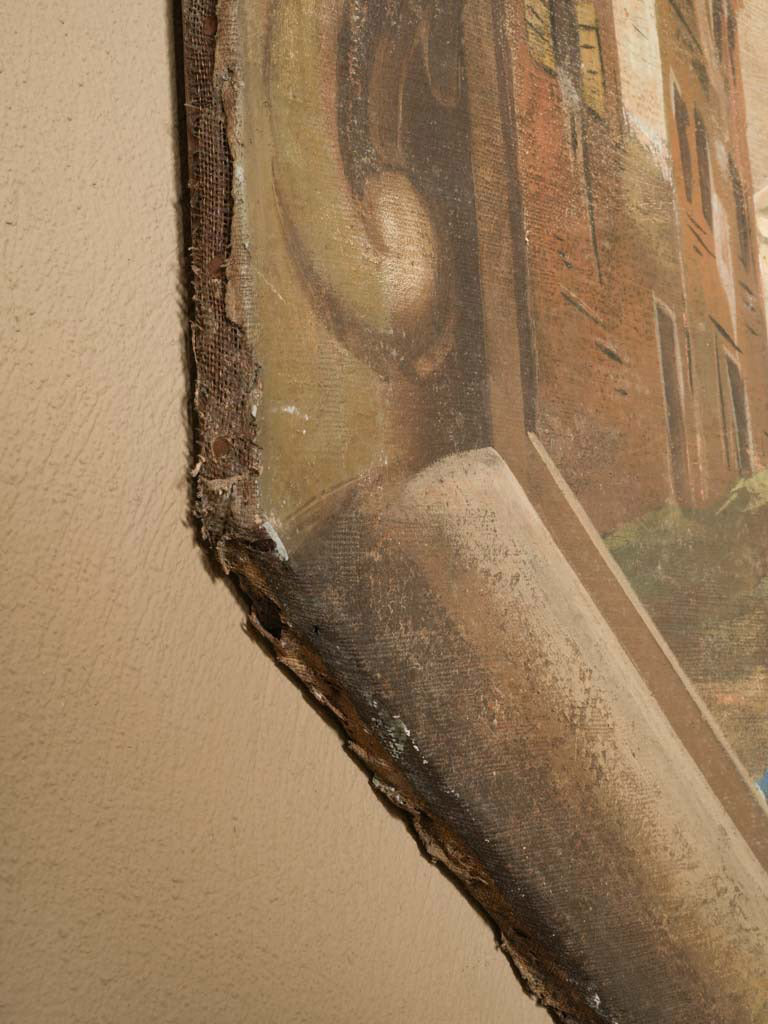 Large Antique Decorative Panel with a View of Naples - 63½" x 52¼"