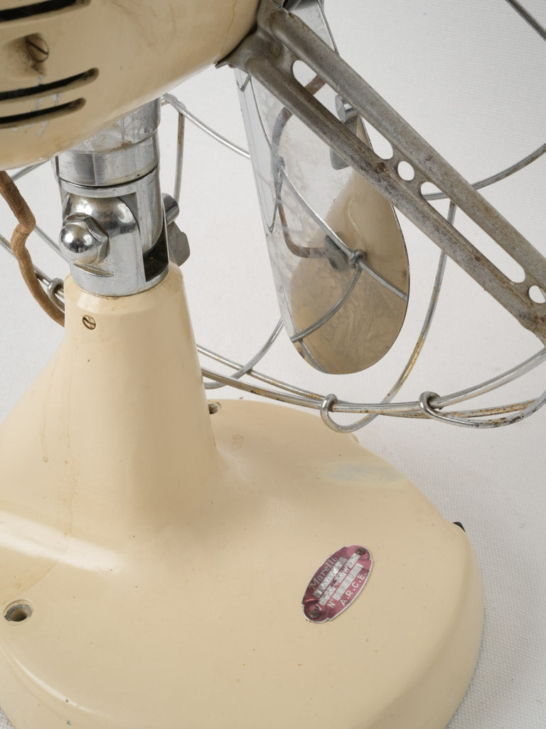 Elegant Vintage Marelli Table Fan