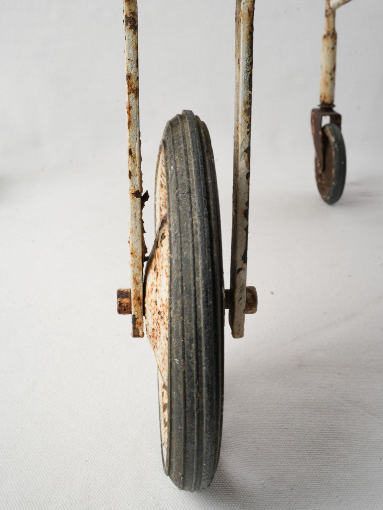Lovely timeworn outdoor serving cart