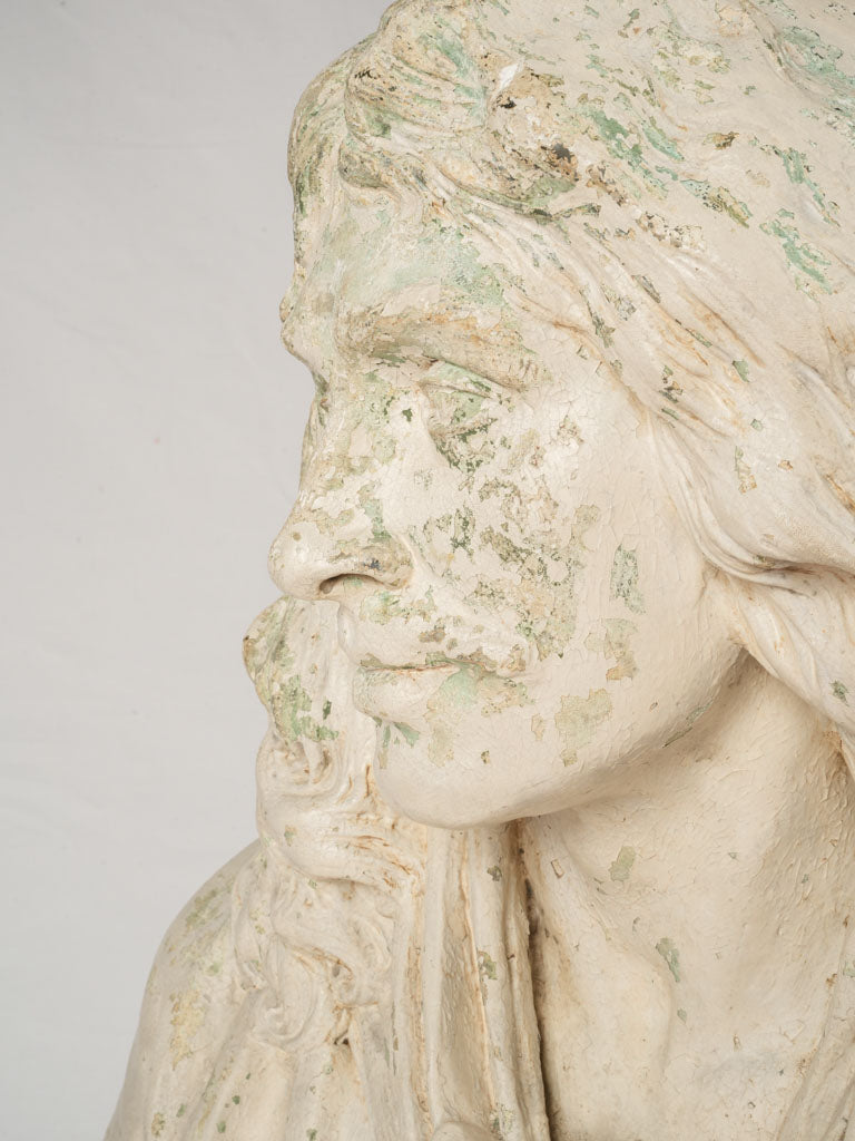 Vintage French playwright bust statue
