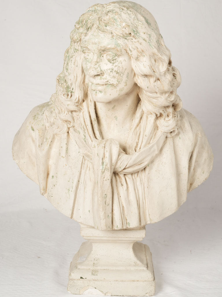 Authentic timeworn neoclassical art piece