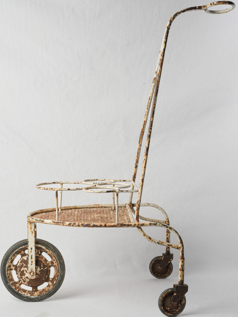 Perforated metal with weathered patina