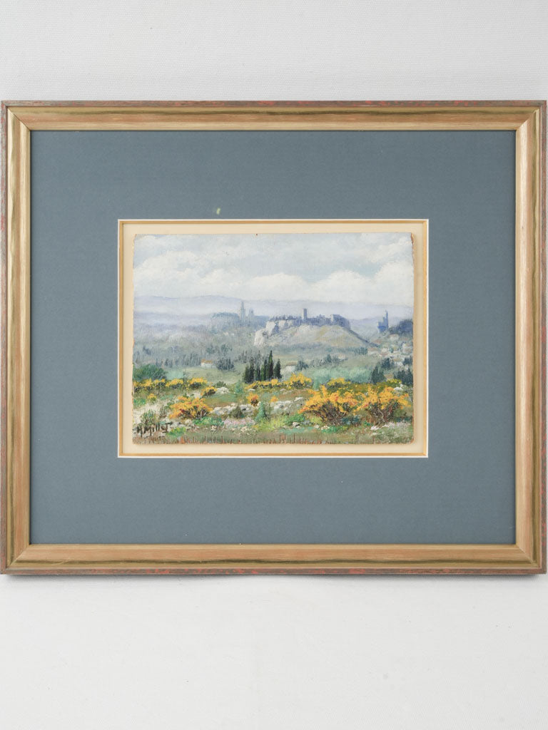 Vintage Provencal landscape oil painting