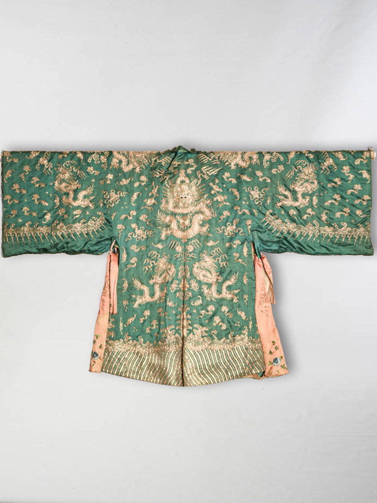 Lustrous vintage silk robe
