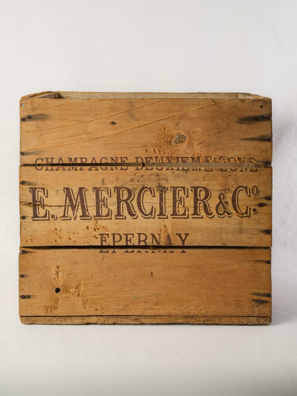 Antique Mercier Champagne Shipping Crate - 18" x 19¼"