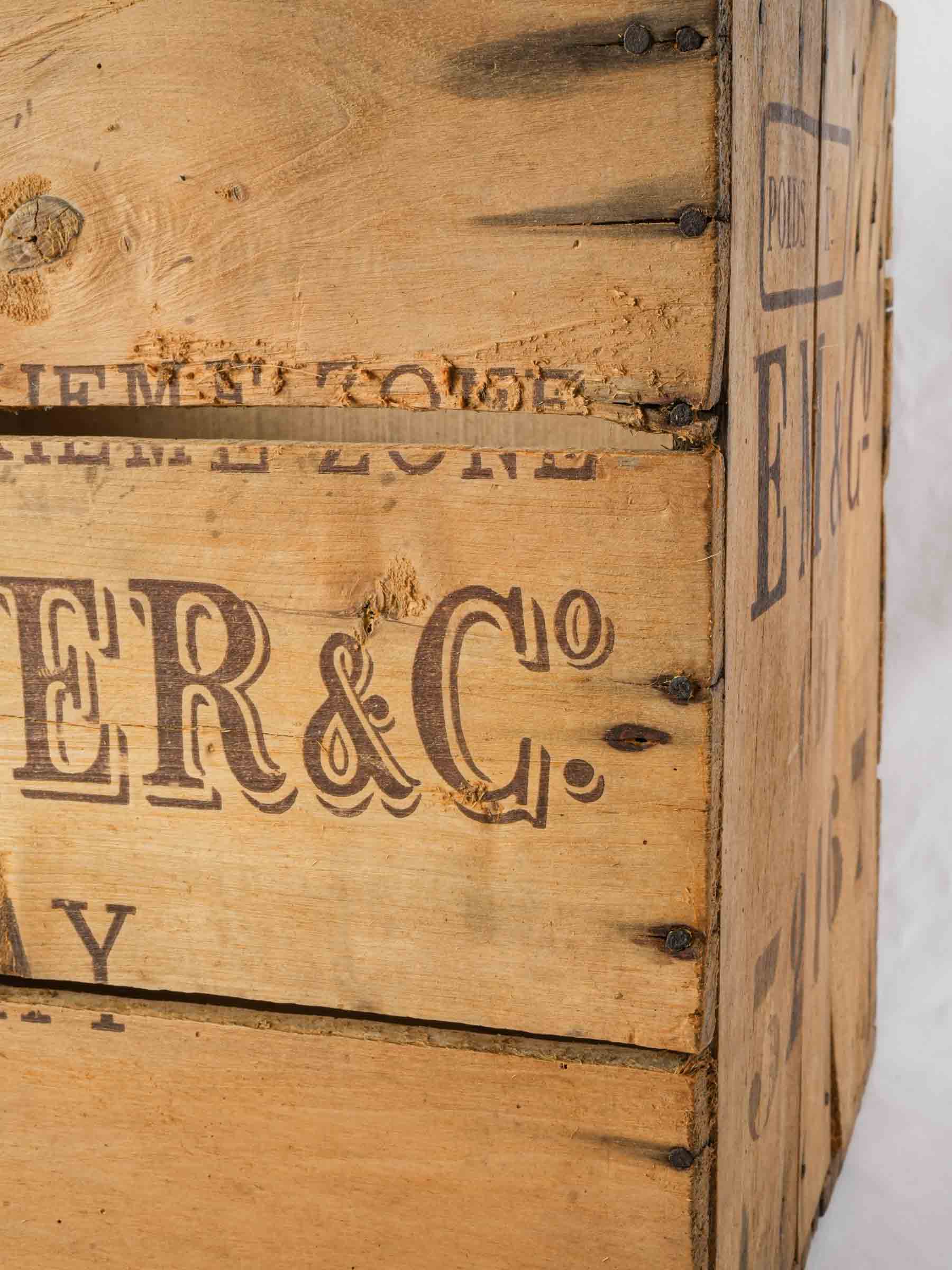Antique Mercier Champagne Shipping Crate - 18" x 19¼"