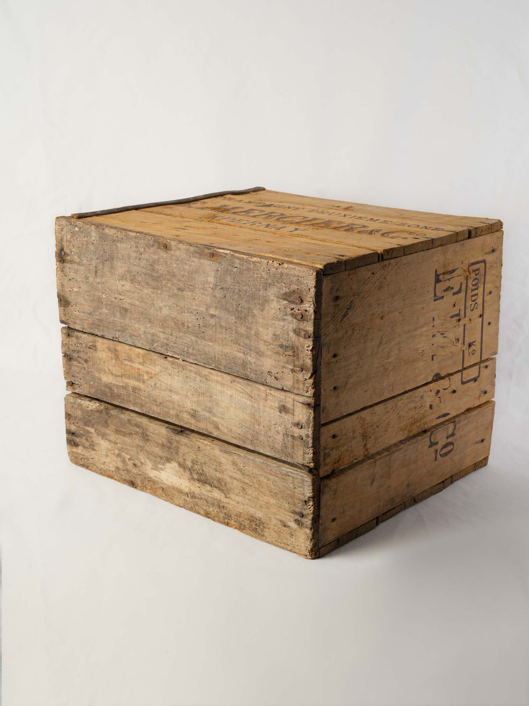 Antique Mercier Champagne Shipping Crate - 18" x 19¼"