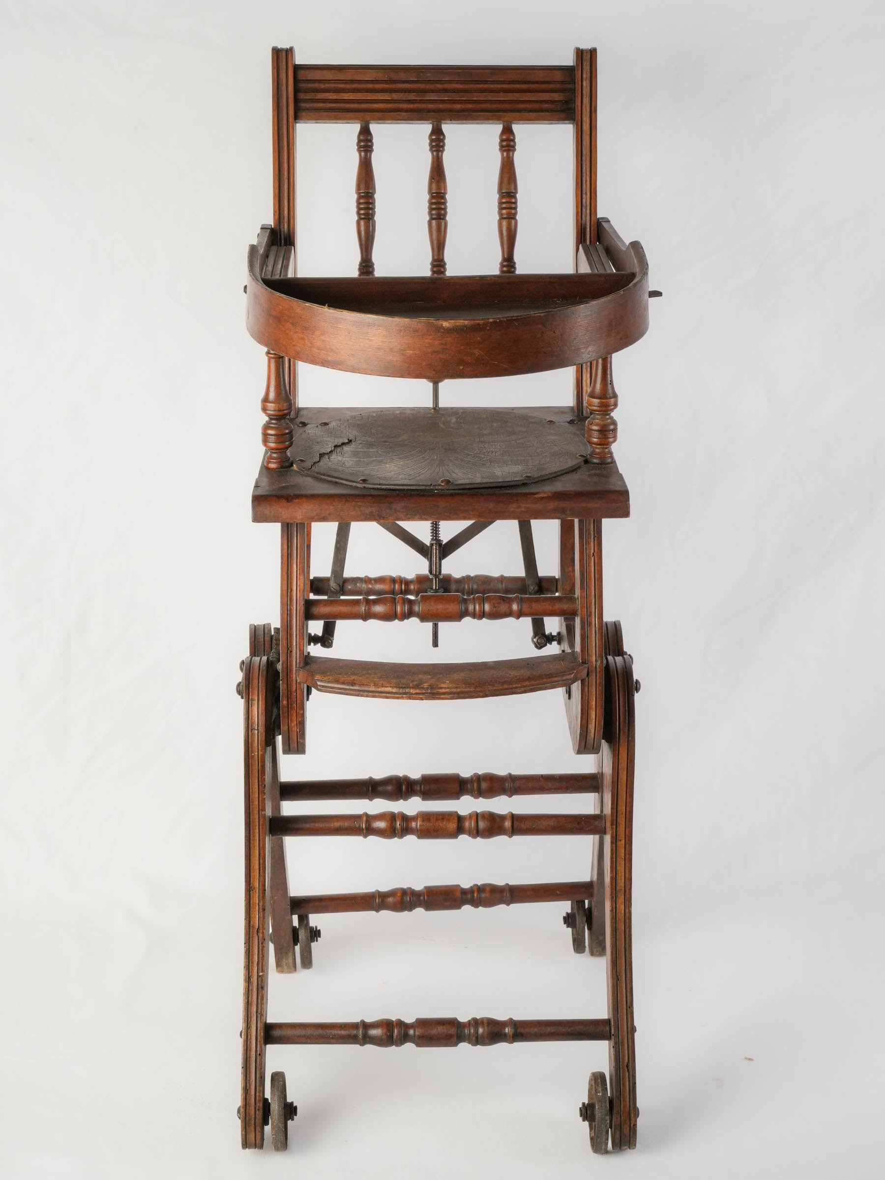 Late 19th-Century French Metamorphic Child’s High Chair, Rocker and Rolling Chair - 38¼"