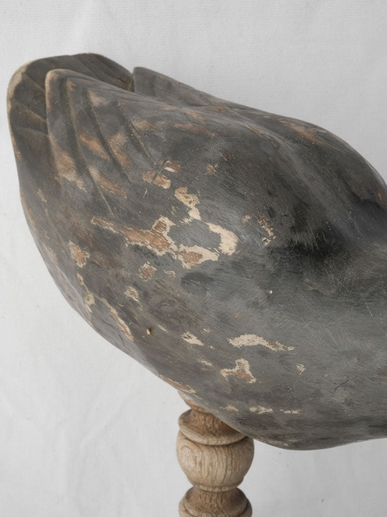 Artistic minimalist vintage wood carving