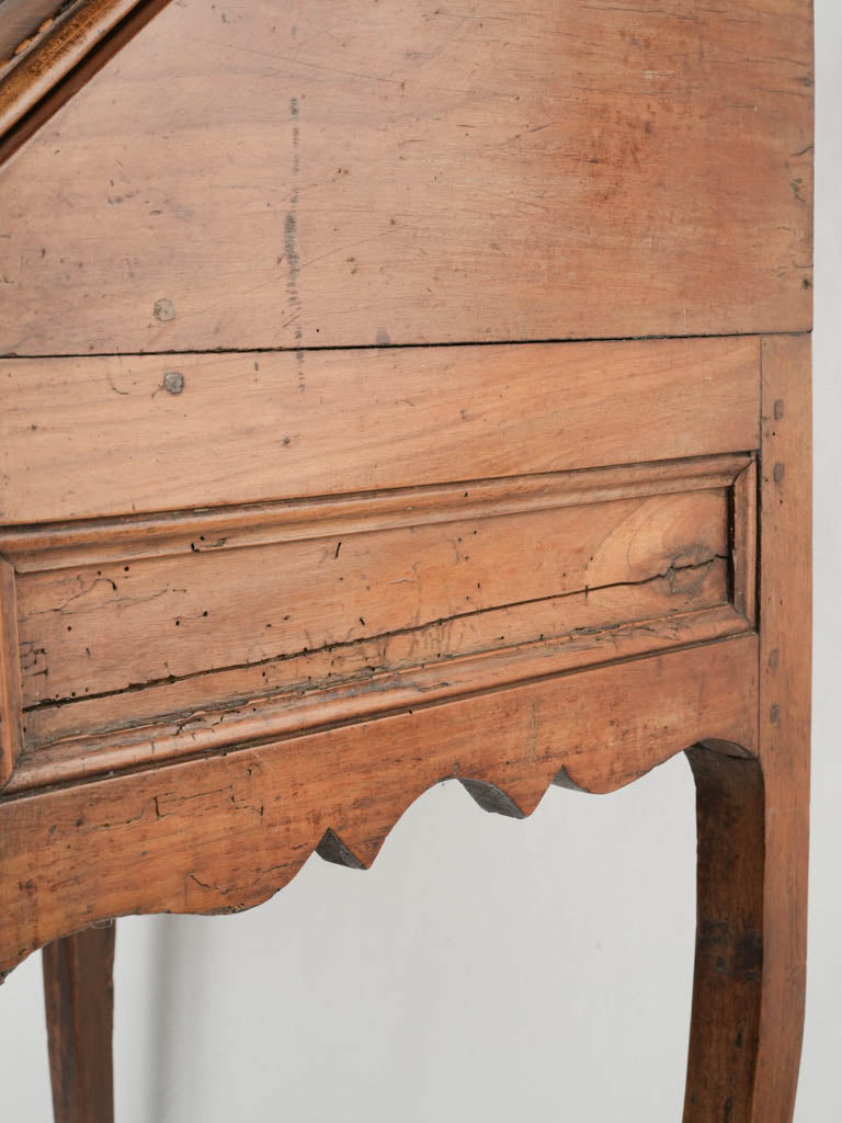 Vintage walnut and oak writing bureau