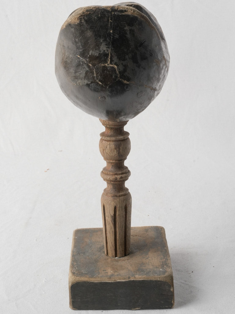 Hand-carved artful wooden ornament